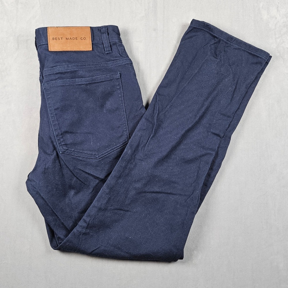 Best Made Co. 5 Pocket Pants Mens 32x32 Navy Blue Cotton Twill Classic Straight